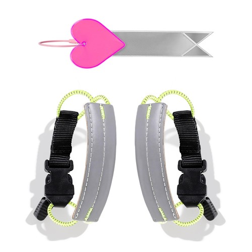 Reflective trouser cuff straps - reflective,